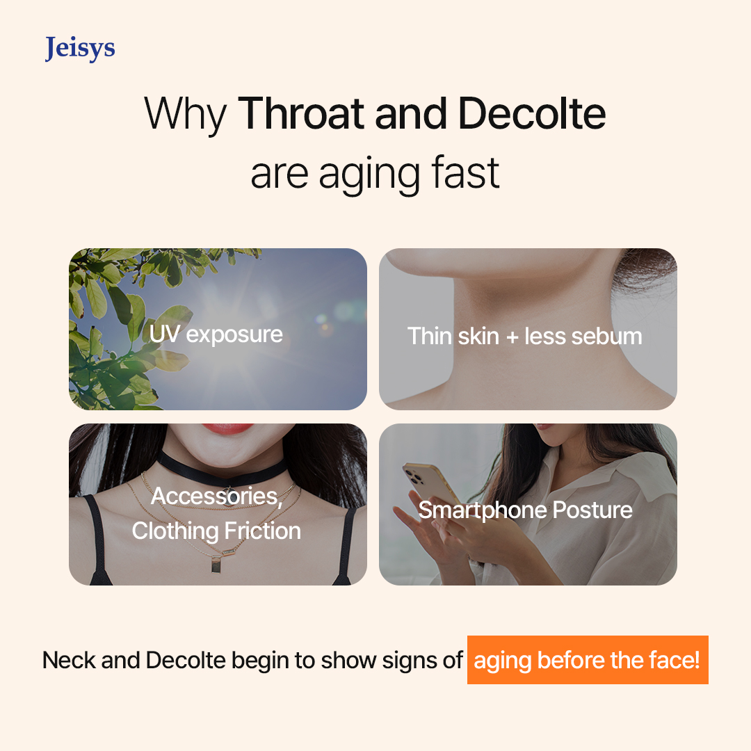 Image illustrating reasons for neck aging