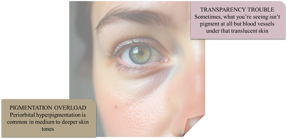 Illustration of dark circles causes